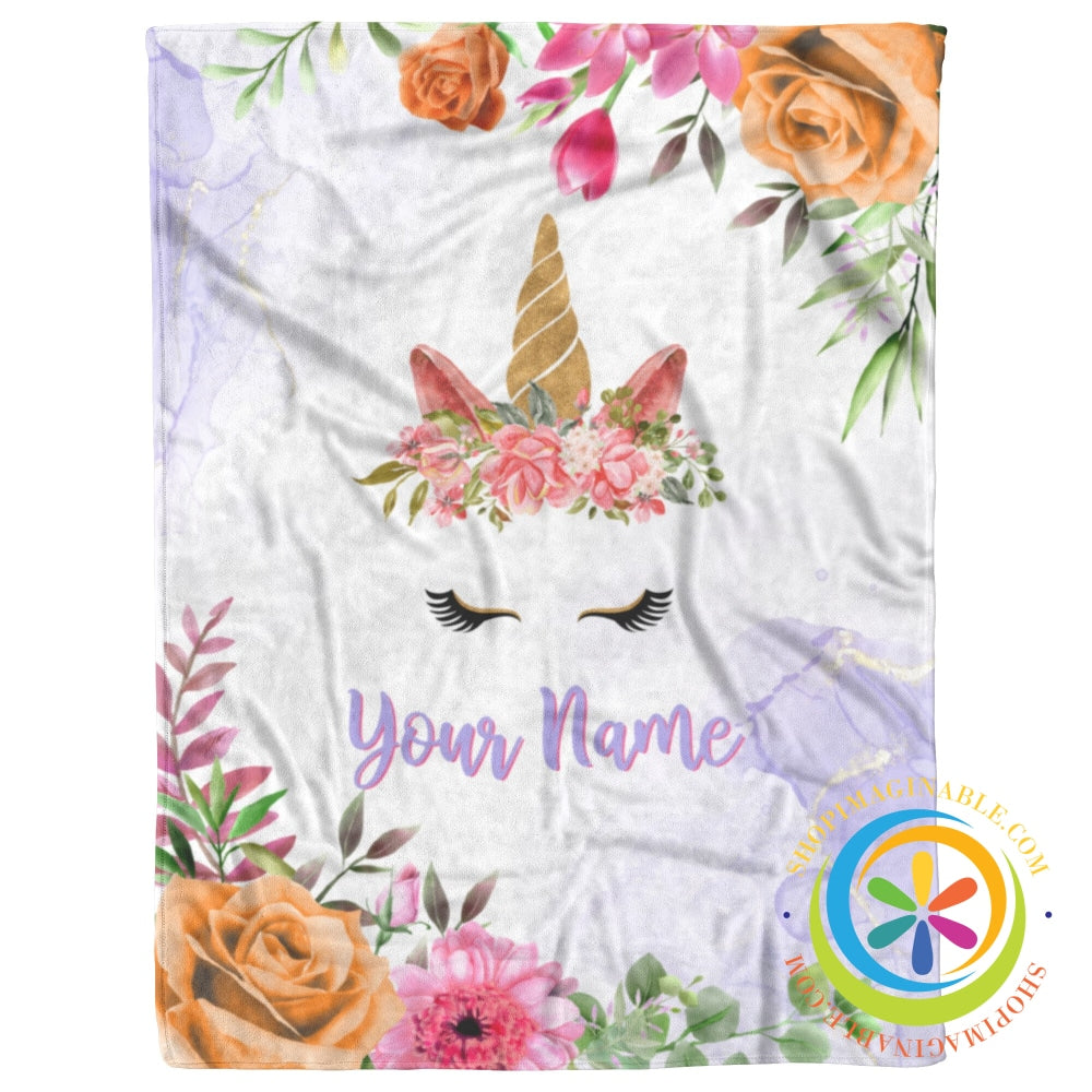Personalized Unicorn Blanket For Lovers Home Goods