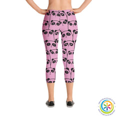 Pink Panda Capri Cropped Leggings-ShopImaginable.com