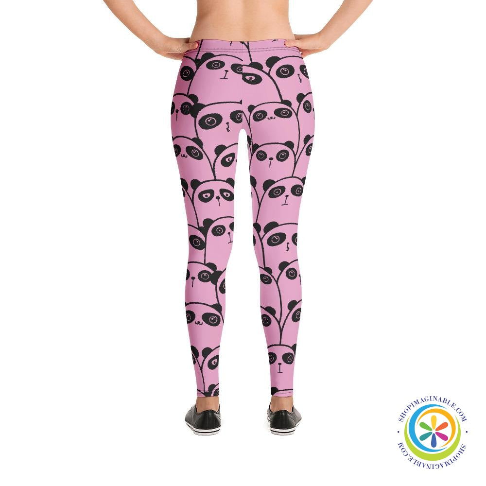 Pink Panda Full Length Leggings-ShopImaginable.com