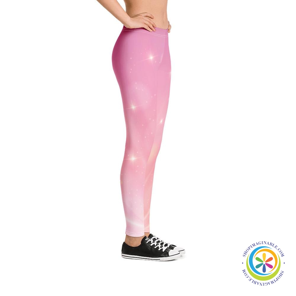 Pink Starburst Full Length Leggings-ShopImaginable.com