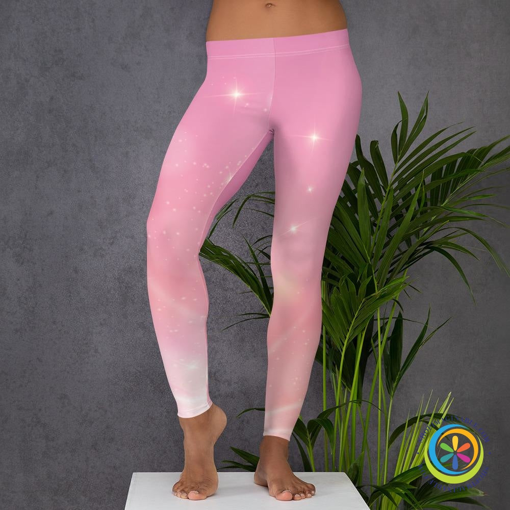 Pink Starburst Full Length Leggings-ShopImaginable.com