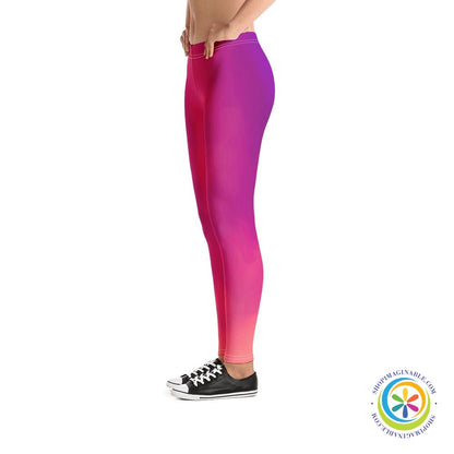 Playful Water Color Pinks & Purples Leggings-ShopImaginable.com