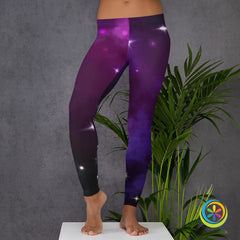 Purple Galaxy Leggings-ShopImaginable.com