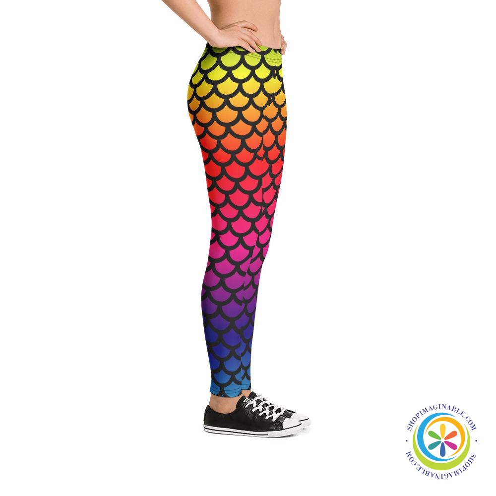 Rainbow Mermaid Leggings-ShopImaginable.com