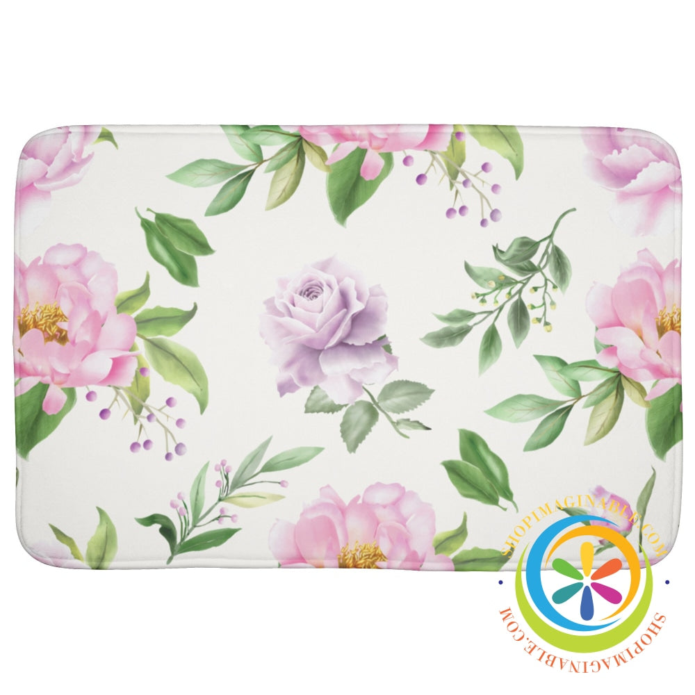 Romantic French Rose Country Chic Bath Mat Home Goods