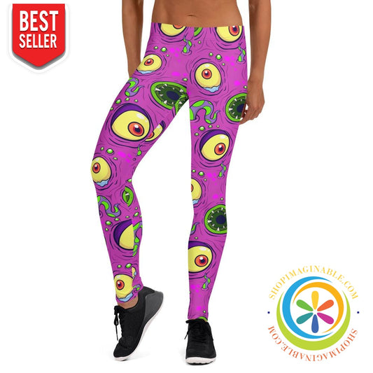 Scary Cute Monster Full Length Leggings-ShopImaginable.com