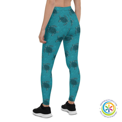 Sea Turtles Full Length Leggings-ShopImaginable.com