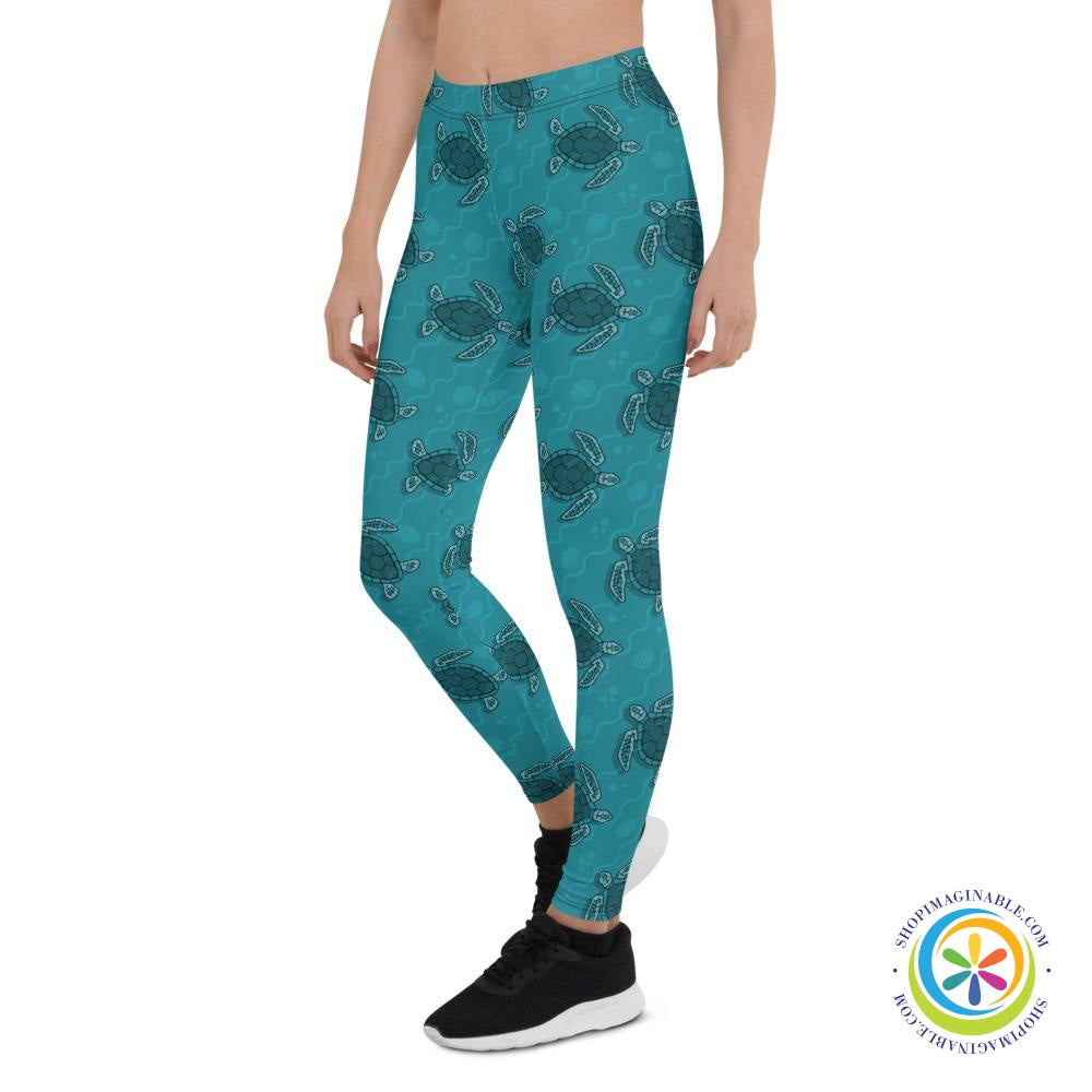 Sea Turtles Full Length Leggings-ShopImaginable.com