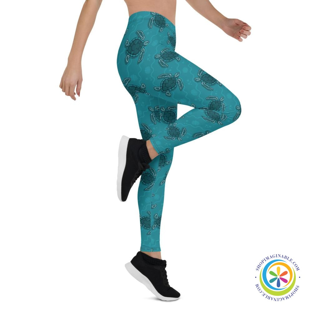 Sea Turtles Full Length Leggings-ShopImaginable.com