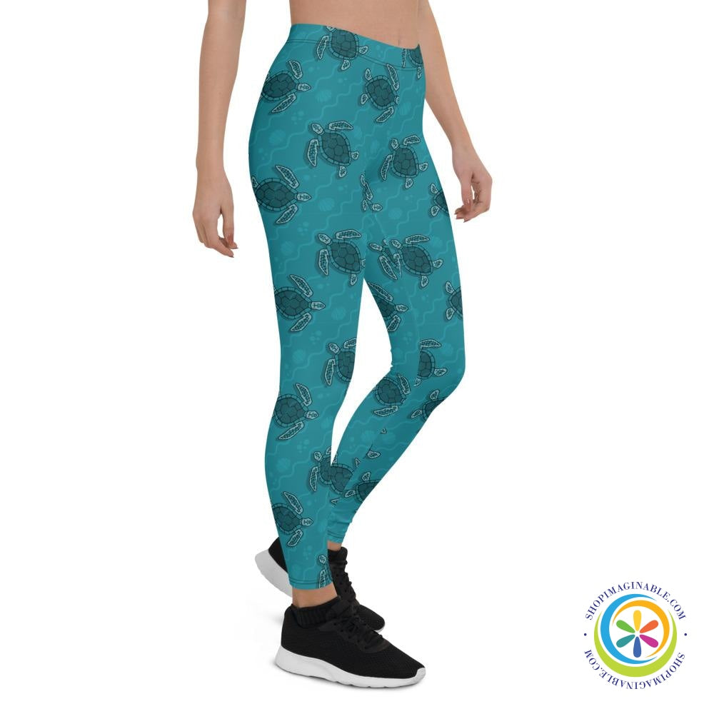 Sea Turtles Full Length Leggings-ShopImaginable.com