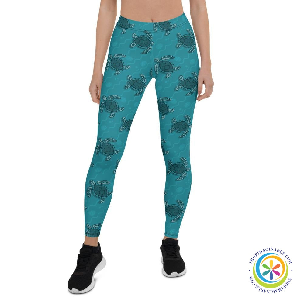 Sea Turtles Full Length Leggings-ShopImaginable.com