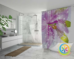 Spring Purple Flower Oxford Shower Curtain Home Goods