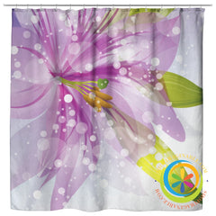 Spring Purple Flower Oxford Shower Curtain Home Goods