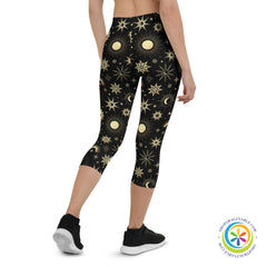 Stars Sun & Moon Capri Leggings-ShopImaginable.com