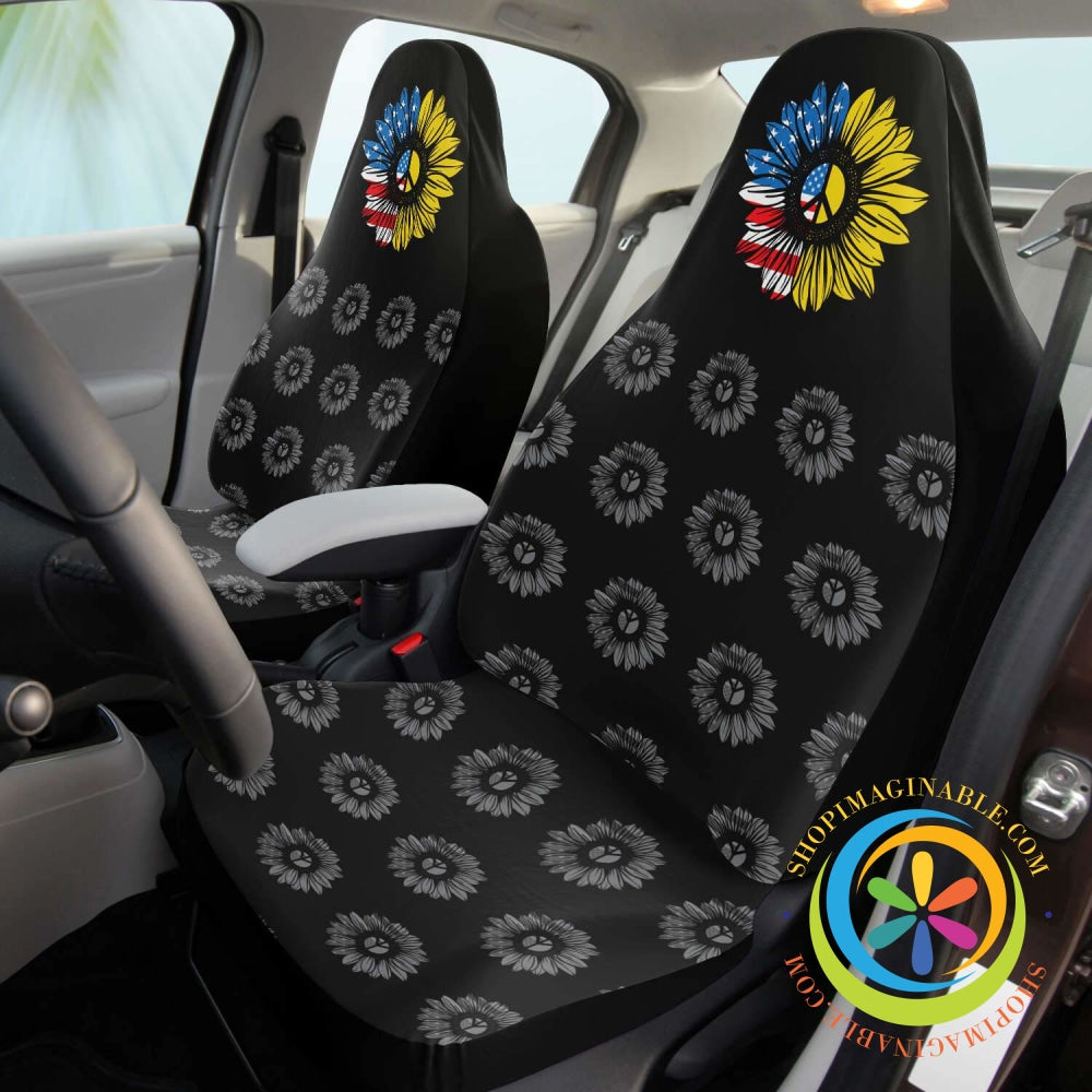 Sunflower Peace USA Car Seat Covers-ShopImaginable.com