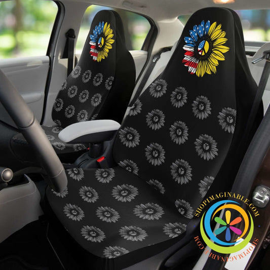 Sunflower Peace USA Car Seat Covers-ShopImaginable.com