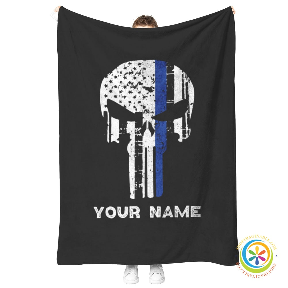 Thin Blue Line Blanket - Police Blanket Personalized For You! Home Goods