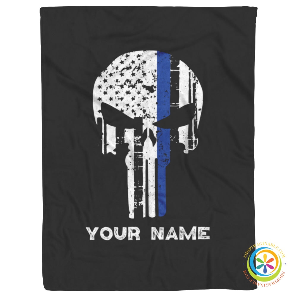 Thin Blue Line Blanket - Police Blanket Personalized For You! Home Goods