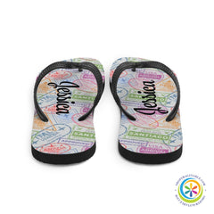 Traveler's Passport Personalized Flip-Flops-ShopImaginable.com