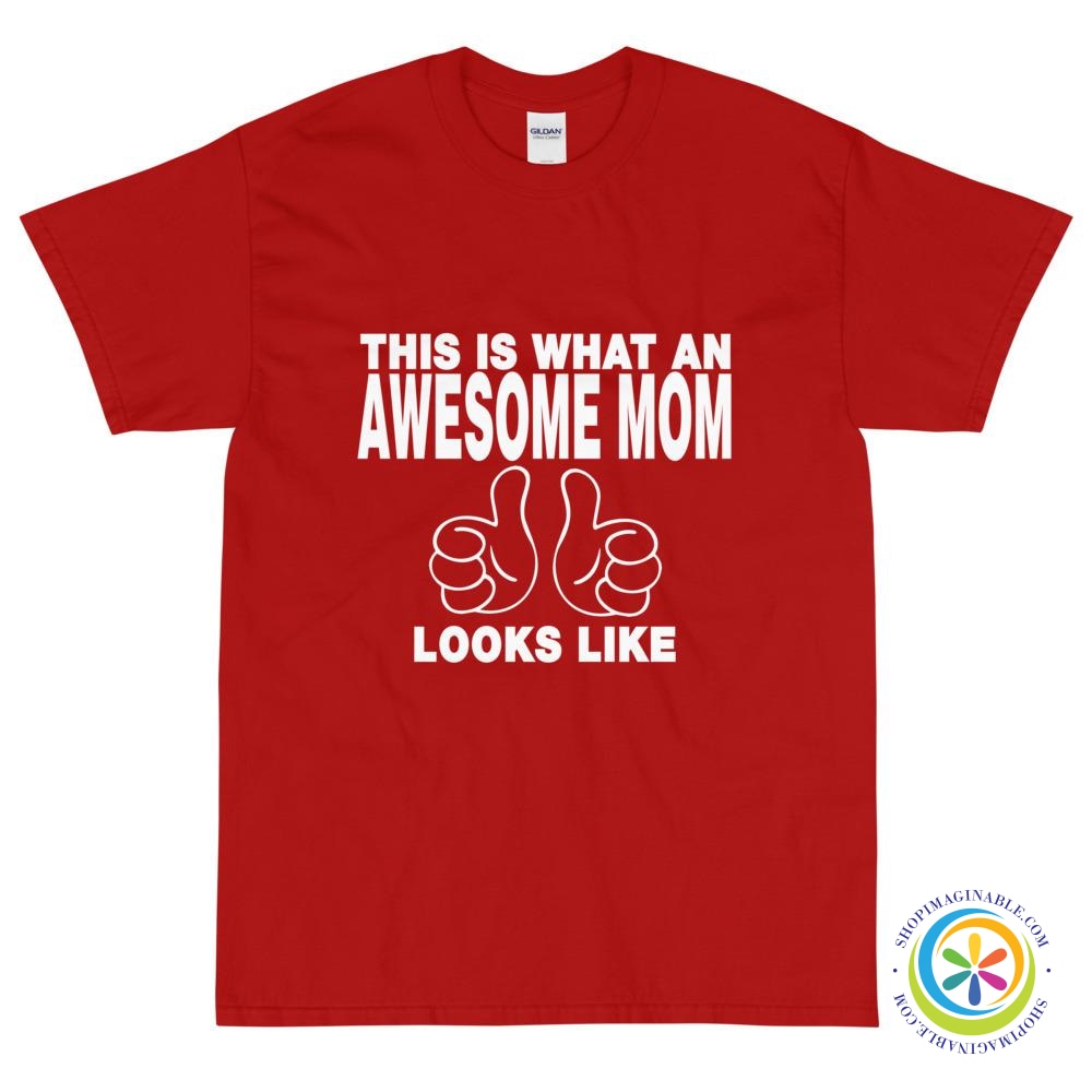 Two Thumbs Up Awesome Mom Unisex T-Shirt-ShopImaginable.com