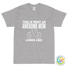 Two Thumbs Up Awesome Mom Unisex T-Shirt-ShopImaginable.com